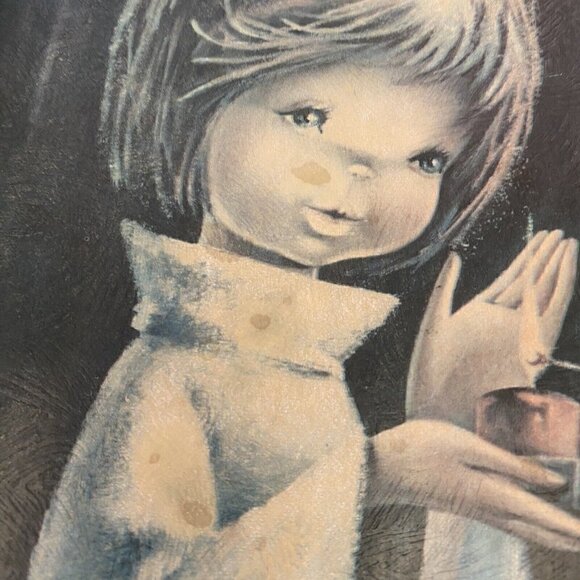 2 Piece Set Vintage I. Vemet Altar Boy/Girl Framed 1960s 1950s - Picture 9 of 9